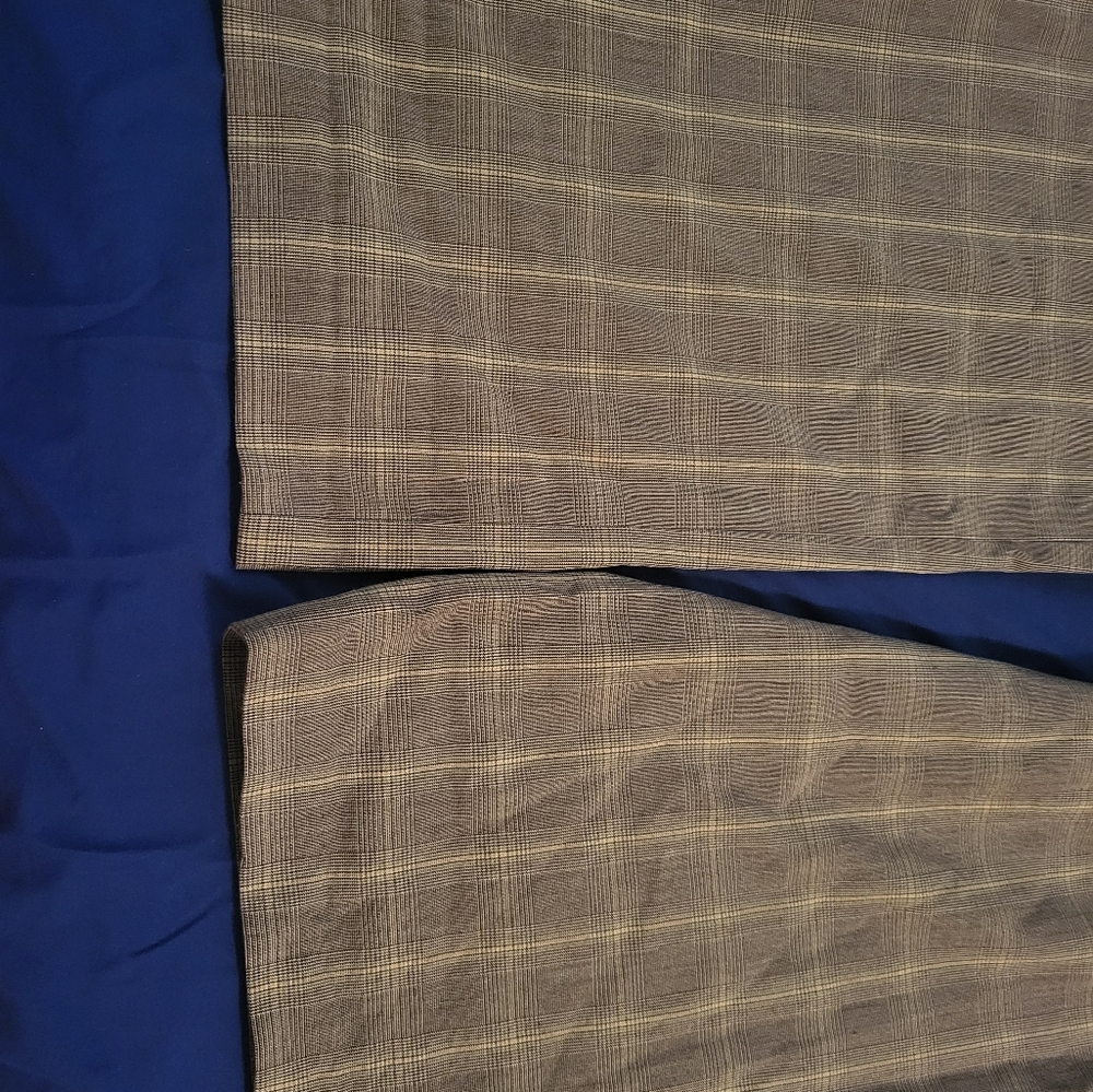 Brown plaid pants